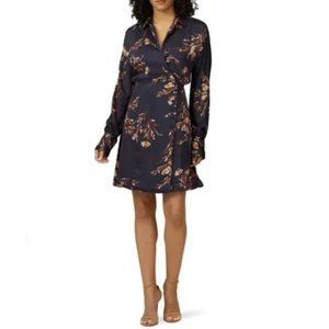 Equipment Harmon Wrap Floral Silk Midi Wrap Dress L
